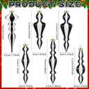 6 Pcs 6.3 Inches Mercury Glass Finial Christmas Ornaments Hanging Christmas Finials Glass Ornaments Assorted Mercury Decor for Vintage Holiday Xmas Tree Decoration(Black and White)