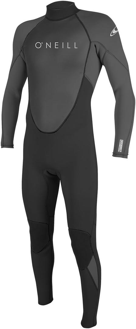 O'Neill Men's Reactor-2 3:2mm Back Zip Full Wetsuit, Lightweight Warmth and Flexibility for All Water Activities (Black, XL)