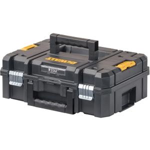 DEWALT Tool Box TSTAK II, 13 In. Flat Top Tool Storage Case, Stackable Organizer Hard Case Portable Toolbox, Heavy Duty, Holds Up To 66 lbs (DWST17807)