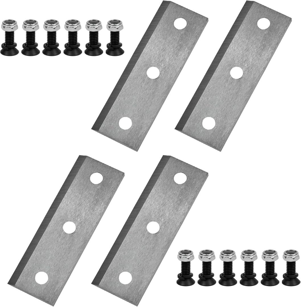 4 Pack Wood Chipper Shredder Blades Replacement for Landworks, Superhandy LCE12, Greatcircleusa GUO054 Mini Steel Wood Chipper and EFCUT C30, C30 Mini, C30 Lite&3-in-1 Wood Chippers Shredders Blade