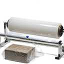 Plastic Wrap Dispenser with Cutter, 4.0-17 inch Stretch Wrap Dispenser, Manual Stretch Film Dispenser, Stainless Steel Plastic Wrap Dispener, Predrilled Holes for Table Wall Floor Mount