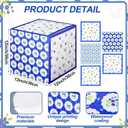 Qunclay 6 Pcs Amalfi Coast Party Decorations Boxes 12 Inch Coastal Cardstock Blocks Blue and Yellow Props Boxes Capri Lemon Backdrop Bowl Party Decor for Birthday Baby Shower Wedding Supplies