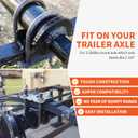 SPARKWHIZ Trailer U Bolt Kit, 5-1/2 inch U Bolt for 3,500 lb Trailer Axle, 2-3/8" Round Axle, 1/2 Diameter, 2" Thread Pitch