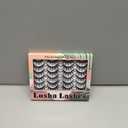 Losha Eyelashes Natural Look Faux Mink Lashes Pack Handmade Fluffy False Eyelashes 14 Pairs Cat Eye Lashes (54)