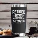 Retirement Gifts for Men Women 2025, Teacher, Coworkers Leaving, Funny, Happy Retirement, Goodbye Gift, Farewell Gifts For Coworkers, 20oz Coffee Tumbler (Black)