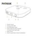Phonak TV Connector for Hearing Aids Wireless Bluetooth Audio Streaming Device for Clear TV Sound, Compatible with Phonak Marvel, Paradise, Lumity, Life, Infinio & Unitron Hearing Aids