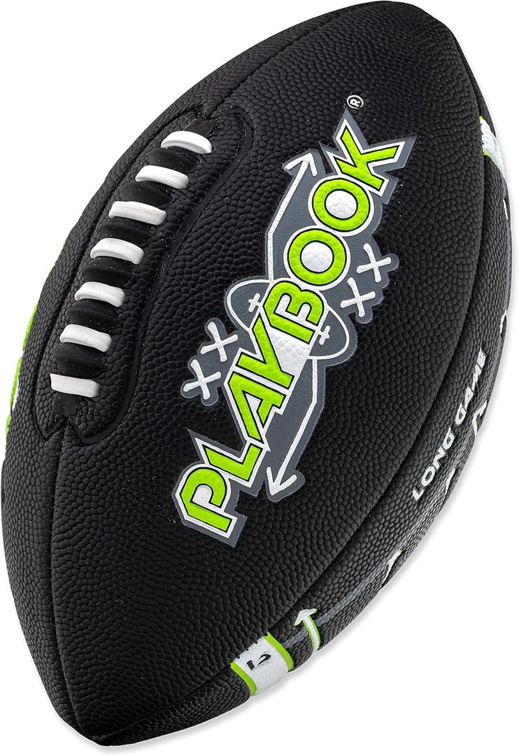 Franklin Sports Youth Football Playbook - Junior Football with Route Diagrams - Small, Perfect for Peewee and Youth (Black)