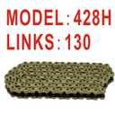 428H Motorcycle Gold Chain 130 Links with Chain Breaker for 125 150 200cc Motorcycle Mini Bike Dirt Bike Go Kart Compatible with SSR TaoTao Coolster Apollo Baja Kazuma Chinese ATV