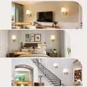 Battery Operated Wall Sconces set of Two,Wireless Wall Sconces with 10000mAh Dimmable Bulb and Remote,LED 15 Colors Rechargeable Gold Wall Sconce with Fabric for Bedroom Living Room Hallway Wall Decor (2 Pack)