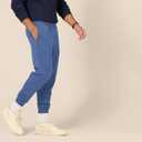 Amazon Essentials mens Relaxed Joggers Sweatpants, Fleece, Comfortable Fit (Blue)