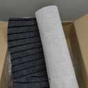 Outdoor Runner Rug 2 ft x 6 ft for Hallway with TPR Backing, Gray Wide Stripes NonSlip Indoor Runner Rugs Suitable for Balcony, Kitchen, Patio, Garage, Deck, Stair and Entryway Areas