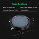 VIVOSUN Air Stone Disc 8 x 8 Inch with Shell and Sucker for Aquarium, Fish Tank and Hydroponics Air Pump