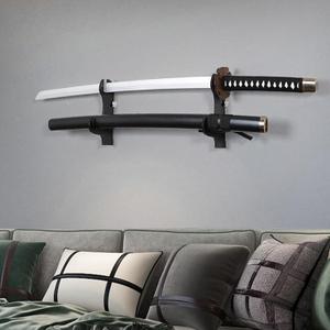 Samurai Sword Wall Mount-Katana Stand Wall Mount-Sword Wall Mount Display-Samurai Sword Wall Mount 2 Tier-Sword Wall Mount-Martial Arts Swords Mount Display- Plexiglass - (Swords Not Included) (Black 1 set)