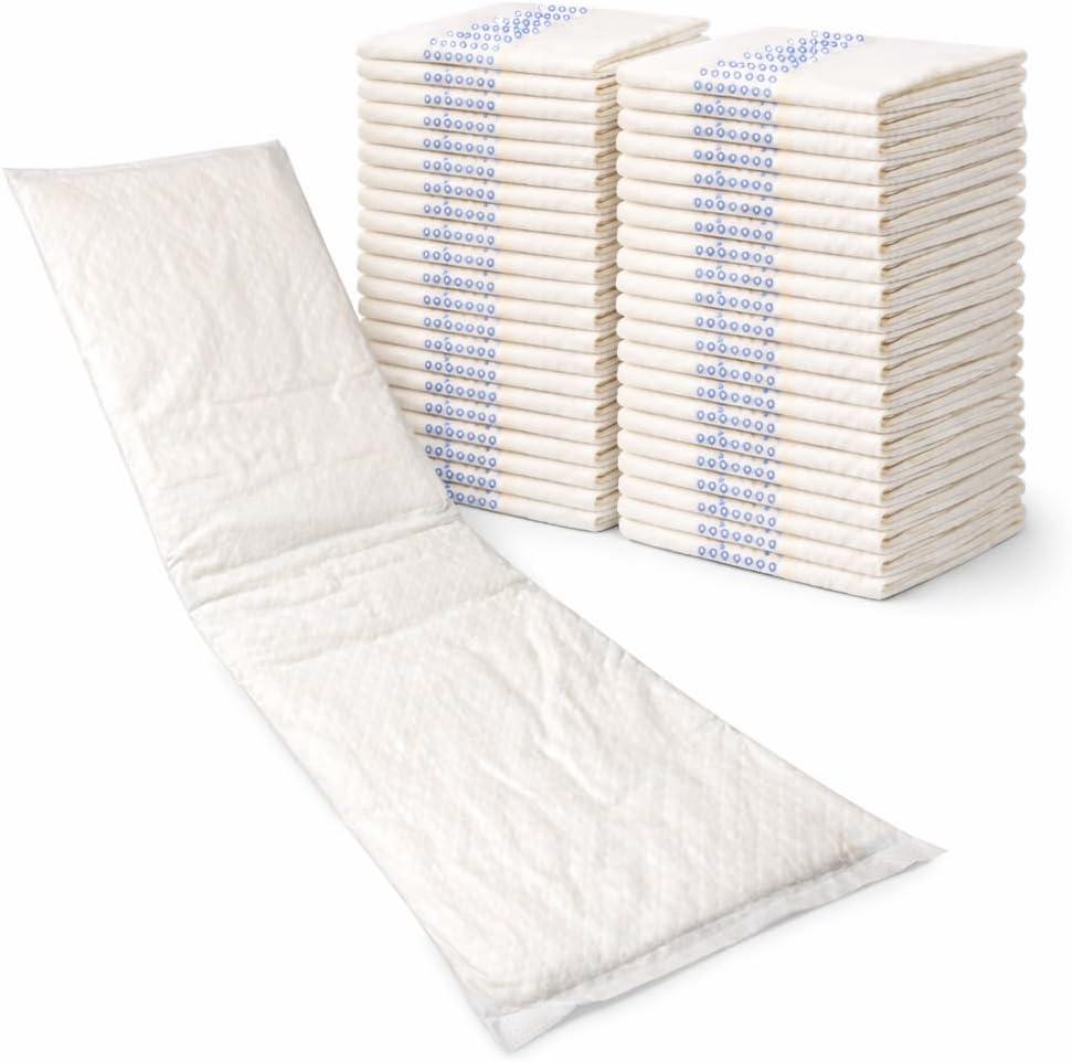 Vakly Postpartum Pads 6" x 17" (40 Pack)  XL Super Absorbent Maternity Pad Liners for Overnight Leak Protection, Incontinence Booster Pads with Adhesive