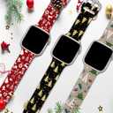 Christmas Fall Thanksgiving Band Compatible Apple Watch Winter Print Soft Strap 3 packs Women 38mm 40mm 41mm 42mm 44mm 45mm 46mm 49mm.Jullstar Holiday Seasonal Xmas Snowflake Elf Gnomes Santa Snowman Wristband for series 10 9 8 7 6 5 4 3 2 1 Ultra 2 1