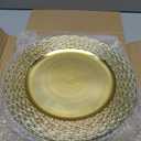 LIYH 8 Pcs Gold Chargers Plates 13 Inch - Gold Chargers for Dinner Plates, Irregular Design Heavy-Duty Plate Charger Bulk, Suitable for Wedding & Party- Stackable