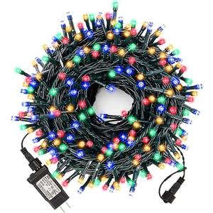 Bright Christmas Lights Outdoor 300 LED String Lights, 100ft Connectable 8 Modes Christmas String Lights Tree Lights for Home, Party, Holiday, Halloween Indoor Xmas Decorations Multicolor