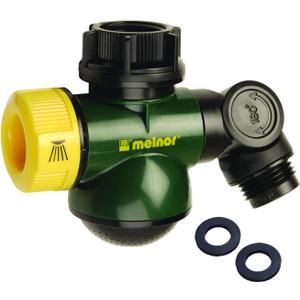 Melnor 65075-AMZ Wash & Fill Hose Connection Hub with 2 Hose Washers