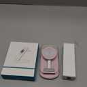 3 in 1 Magnetic Wireless Charging Station for Apple Devices, Fast Foldable Travel Mag-Safe Charger Stand with Night Light for iPhone 17 16 15 14 13 12 Series, Apple Watch/AirPods Pro, PK (Pink)