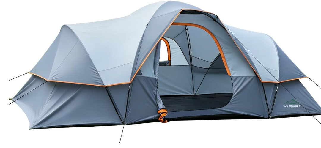 Camping Tent 10 Person, Family Tent for Camping with Rainfly
18 x 9 x 6.9 ft Roomy Interior, Large Mesh Windows, Double-Layer Design, Weather Resistant Outdoor Tent for Family Adventures
