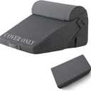 Bedluxe Wedge Pillow Set Cover for 3PCS, Adjustable Bed Wedge Pillow Case with Side Pocket, Removable&Machine Washable Wedge Pillowcase with Zipper, 22"x22"x12", Dark Grey(Pillow NOT Include)