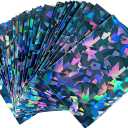 100 Black Holographic Card Sleeves Perfect Fit Shiny Trading Card Sleeves Standard Size Sleeves | Compatible with Pokemon, Metazoo, Magic The Gathering, Dragon Ball Super
