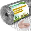Amagabeli Galvanized Hardware Cloth 1/4 Inch 48in x 100ft 23gauge Chicken Wire Fence Weld Wire Mesh Roll Garden Fencing Plant Supports Poultry Netting Snake Fence Gopher Wire Rabbit cage Tree Guard