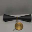 Milo 2 Light Ada Wall Bracket Black and Vintage Brass