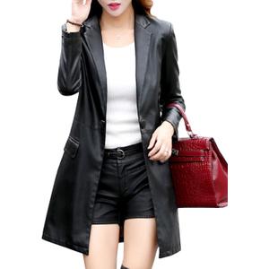 Tanming womens Trench Coat (Small, Black)