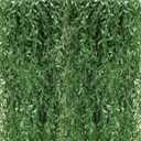 Riceshoot Artificial Weeping Willow Leaves Hanging Vines Garland Fake Seaweed Artificial Vine Fake Ivy Greenery Garland for Wedding Party Backdrop Wall Decor Garden Patio Backyard(Dark Green,24 Pcs)