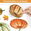 8 x Fancy Land Thanksgiving Jesus Christian Bulletin Board Decoration Fall Pumpkin Maple Cross Cutouts for Autumn Classroom School Wall Door Decor