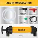 Gas Siphon Pump for Gasoline, Multi-Use Fluid Transfer Pump, Oil Liquid Siphon Pumps, Fuel Siphon Tool, Multifunction Hand Inflation Pumps with Inflator Hose adapter, Needle Valve/Balloon adapter