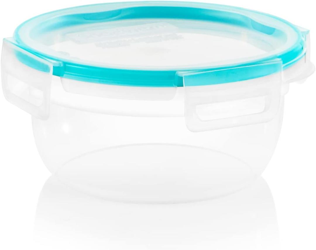 Snapware Total Solution 3-Cup Plastic Food Storage Container with Lid, 3-Cup Rectangular Meal Prep Container, Non-Toxic, BPA-Free Lid with 4 Locking Tabs, Microwave, Dishwasher, and Freezer Safe (1 Count (Pack of 1))