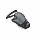 Nylon Mesh Dog Muzzle Black Comfortable Secure Fit Allows Drinking and Panting XS