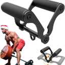 V Bar T-Bar Row Landmine Handle Attachment for Barbell Bars, Solid Mine Double D Row Handle Grips with Non-Slip Rubber Grips, T-Row Attachment for Olympic Strength Training Bars
