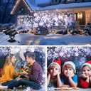 2025 MuliVid Christmas Projector Lights Outdoor, Double Head Snowfall LED Lights Waterproof, Outdoor Christmas Snowflake Projector Light for Xmas Holiday Party, Patio, Garden Decoration