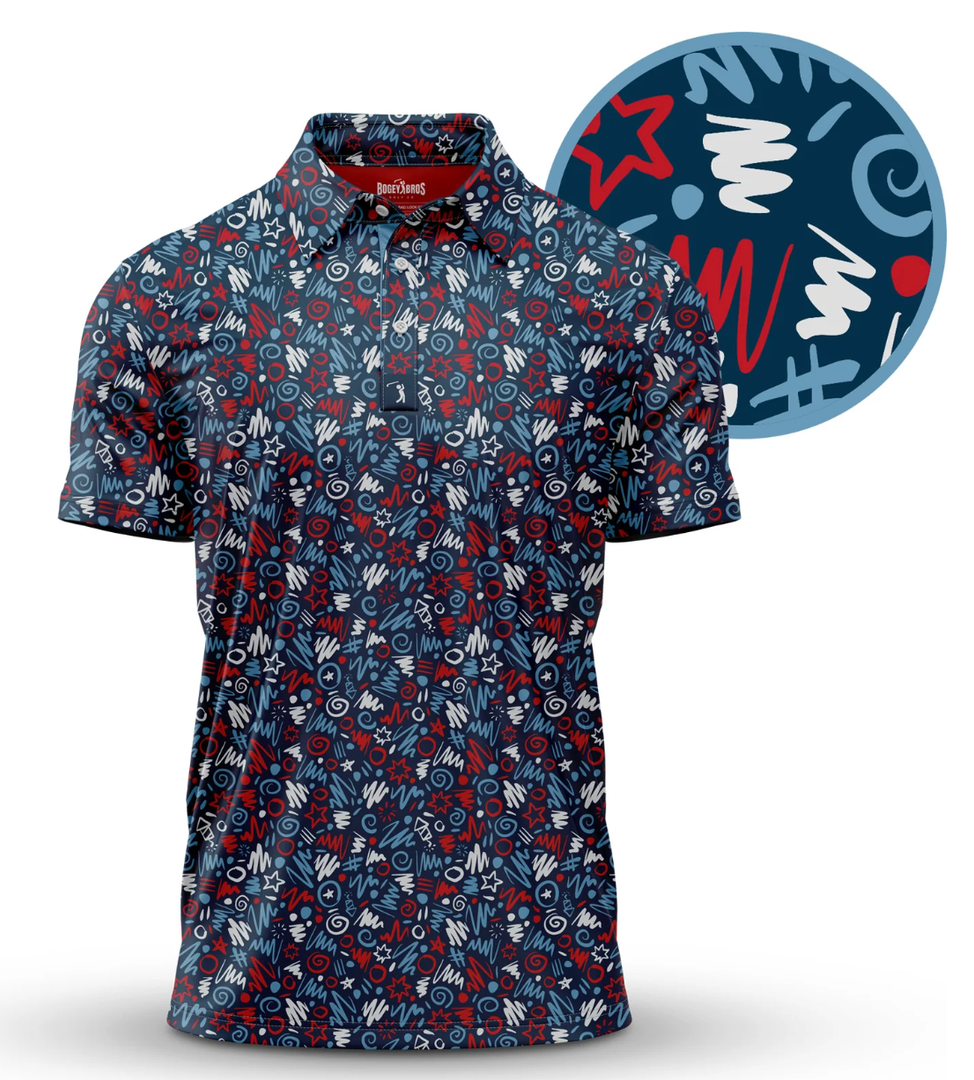 Bogey Bros Golf Polo Shirt for Men – 4 Way Stretch Short Sleeve, UPF 50, Moisture Wicking Athletic Fit L