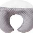 DONOMILO Nursing Pillow and Positioner Breastfeeding and Bottle Feeding, Propping Baby, Tummy Time, Sitting Support, with Removable Polyester Cover, dots Fabric, for Baby Boy Baby Girl (Rose Gray) (22 X 17.7 X 5.9 Inch)