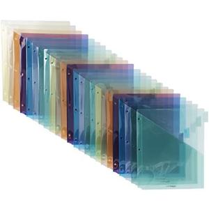 Amazon Basics Tab Dividers for 3 Ring Binder, Two Pocket, Letter Size, Assorted Colors, Count of 24 