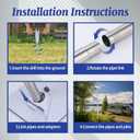 Starlink Mini Pole Mount Kit, Starlink Pole Mounting, 9ft Starlink Ground Features a Durable 1.5'' Diameter Pole with No Dig Ground Anchor, Suitable for Starlink V4 (Mini Mount)