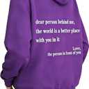You Are Enough Hoodie Dear Person Behind Me Sweatshirt Gift Merch Women Men Inspirational Faith, L