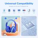 EarFun K4 Kids Bluetooth Headphones, Wireless Headphones with LED Lights, 74/85/94dBA Volume Limited, Built-in Mic, 90H Playtime, Bluetooth 5.4 Over Ear Headphone for iPad/Tablet/PC/School