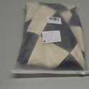 Thgonwid Unstuffed Moroccan Ottoman Pouf Cover, Ottoman Footstool Storage Solution, Bean Bag Chair, Foot Rest, Multi-Black&White