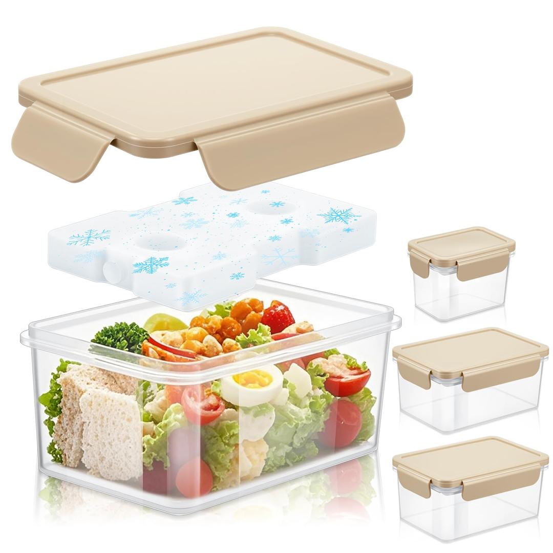 Blushtier 3 Pack Chill Bento Box and Lunches 2 Different Sizes