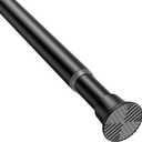 1Pack Black Tension Curtain Rods 31 to 76 Inch Small Curtain Rods No Drilling Short Tension Rod Adjustable Spring Curtain Rod for Windows Door Closet Pressure Rod
