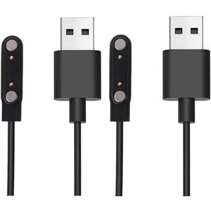 [2 Pack] Universal Smart Watch Charger Magnetic 7.62mm, Smartwatch Accessories Universal 2 Pin Magnetic Replacement Charger Compatible Cable Contact pin spacing 7.5mm - 8mm