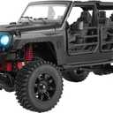 ARRIS MN-128 RC Rock Crawler, 1:12 Scale RC 4WD RC Climbing Car, All-Wheel Drive Off-Road RC Jeep Crawlers RTF, 2.4Ghz RC Rock Crawler 4x4 All Terrain Car for Adults, 7 x 14 x 6 inches