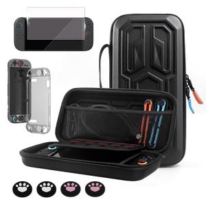 VGBUS Carrying Case for Nintendo Switch 2（2025），Large Protcective Travel Hardshell Storage Bag for Nintendo Switch 2 Console& Accessories (Black-Bundles)