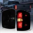 Smoked LED Tail Light Fit For 14-18 Chevy Silverado Driver&Pessenger Side