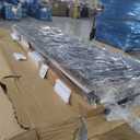 DNYN Full Size Upholstered Lift Up Storage Bed with Stylish Headboard & PU Fabric & Buttons Tufted & USB Ports & 360Surround LED Design,Wooden Platform Bedframe w/Hydraulic System, Black